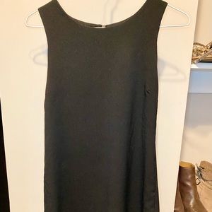 Black scalloped cocktail dress